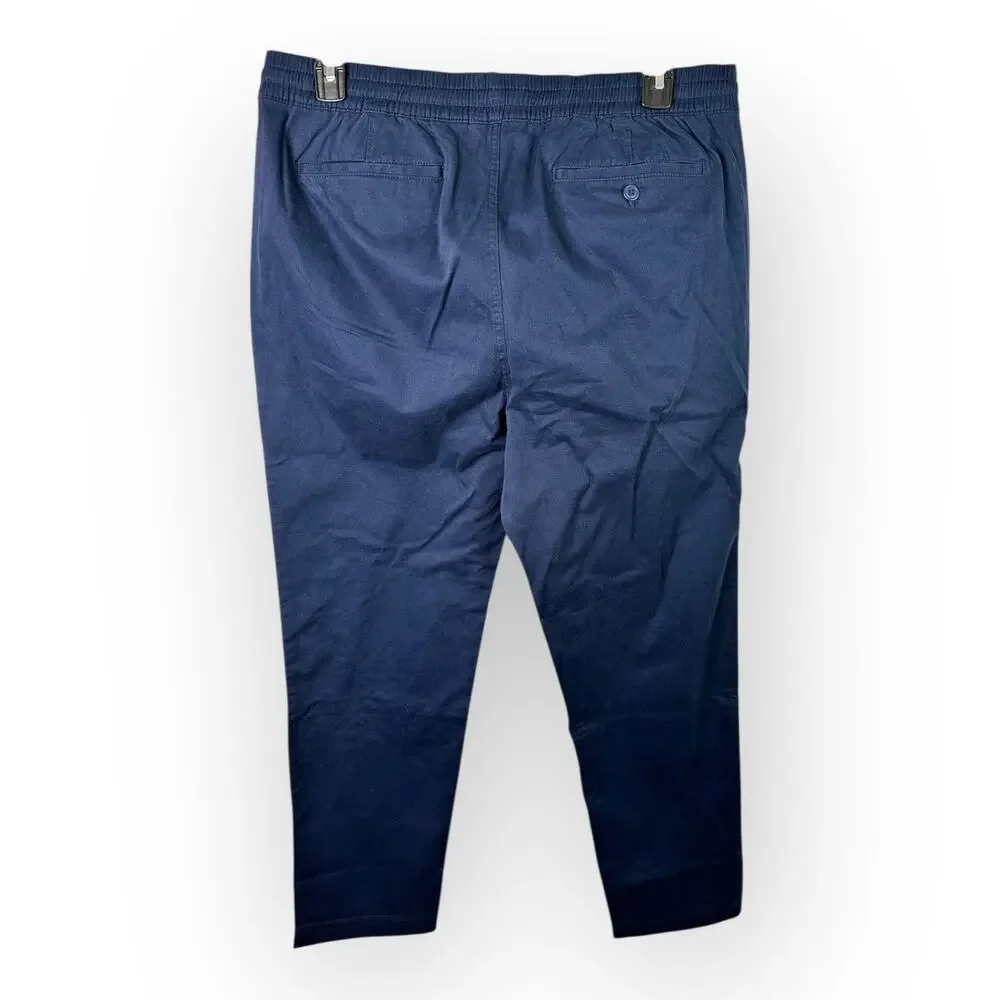 Lands End Mens size Large 36-38 Relaxed Fit Deck Pant Navy Blue